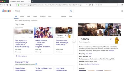 A Google Easter Egg Lets You Use Thanos’ Infinity .